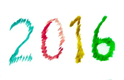 2016, on a white background Stock Photos