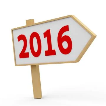 2016 white banner Stock Illustration