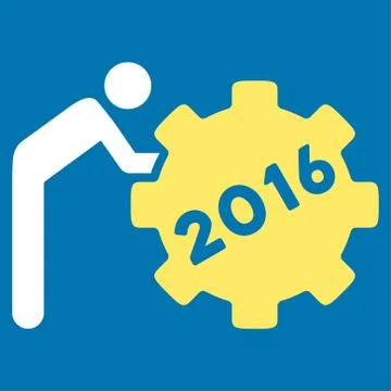 2016 Working Man Icon Stock Illustration