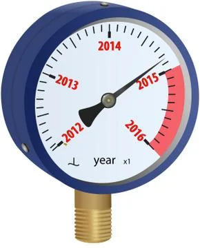 2016 year approaching manometer Stock Illustration