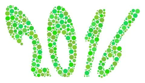 2016 Year Composition Icon of Dots 스톡 일러스트