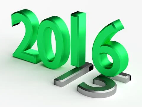 2016 year over 2015 Ilustração Stock