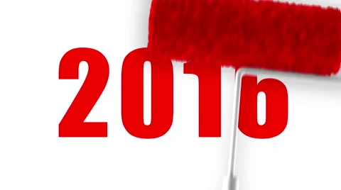 2016 Year - Roller Painting Video stock 59758020