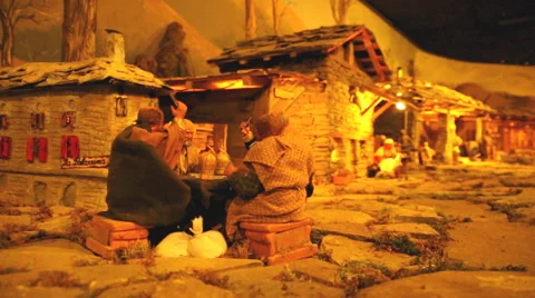20160827 nativity playing cards Stock Footage 67189099
