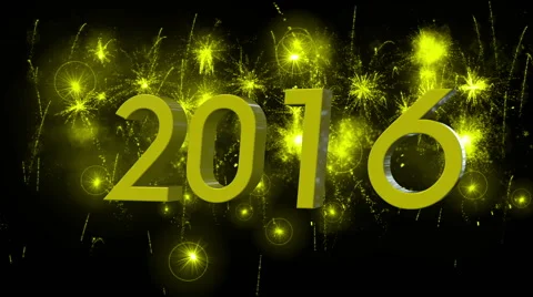 2016_ different fireworks explosion GREEN Stock-Footage 54909359