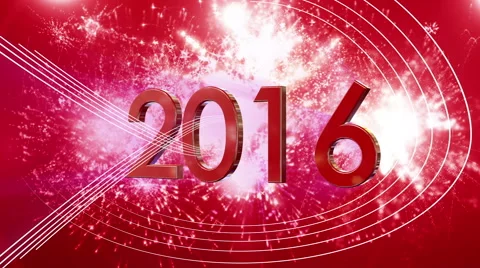 2016_beautiful fireworks explosion RED Stock Footage 54914786