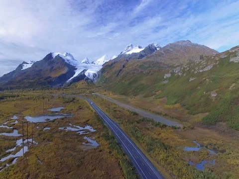 2017-09-17 RV driving from glacier highway Stock Footage 80401230