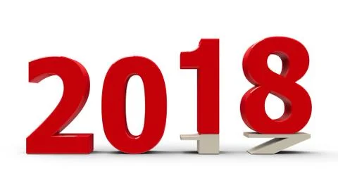 2017-2018 flattened Stock Illustration