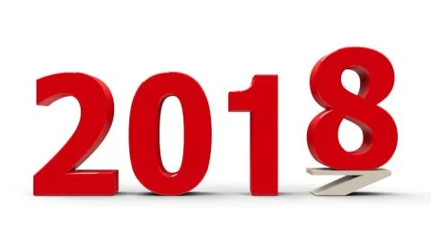 2017-2018 flattened Stock Illustration