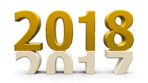 2017-2018 gold Stock Illustration