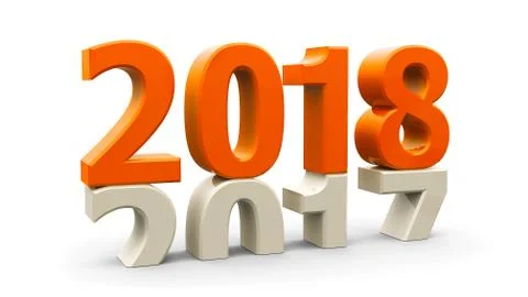 2017-2018 orange Stock Illustration