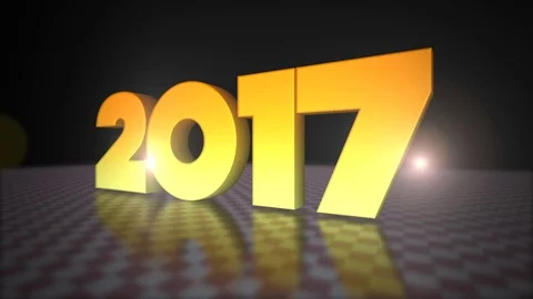 2017 3D Gold Text Stock Footage 70939977