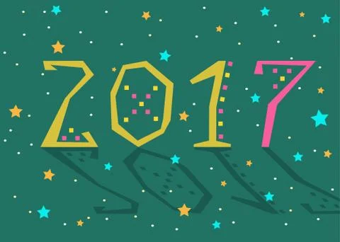 2017 background. Calendar template Stock Illustration