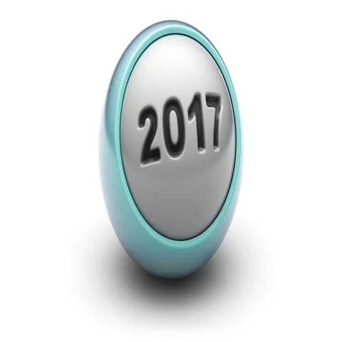 "2017" on the ball. Looping. Stock Footage 69282493