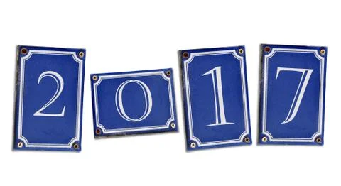 2017 blue plates Stock Photos