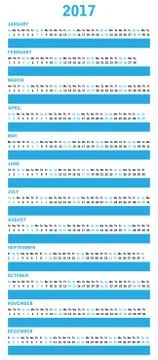 2017 calendar design Stock Illustration