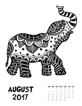 2017 calendar Illustration