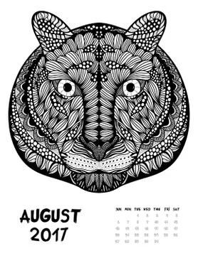 2017 calendar Illustrazione stock