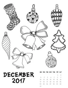 2017 calendar Illustrazione stock