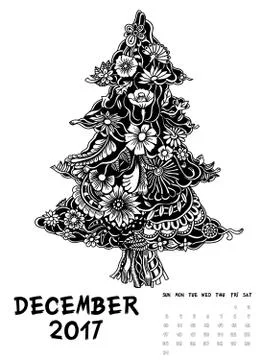 2017 calendar Stock Illustration