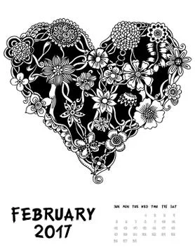 2017 calendar Stock Illustration