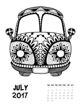 2017 calendar Illustration