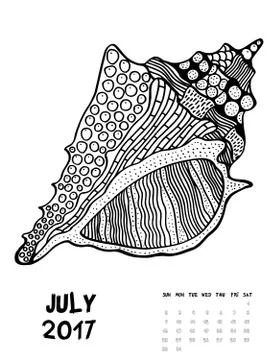 2017 calendar Stock Illustration