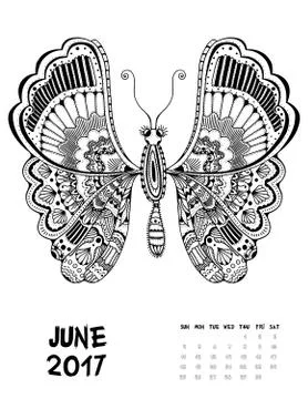 2017 calendar Illustration