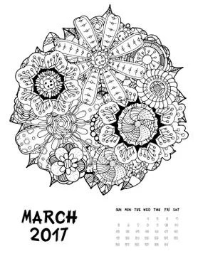 2017 calendar Stock Illustration