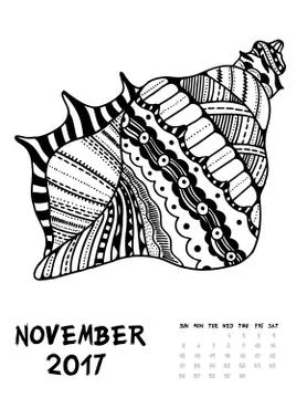 2017 calendar Illustration