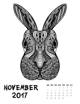 2017 calendar Illustration