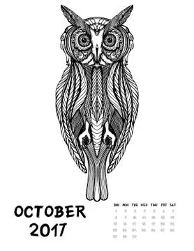 2017 calendar Stock Illustration