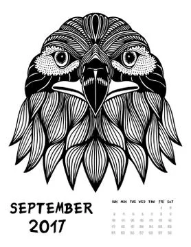 2017 calendar Illustrazione stock