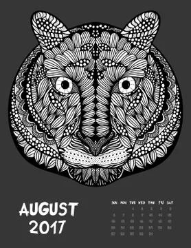 2017 calendar Stockillustratie