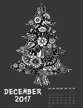 2017 calendar Stock Illustration