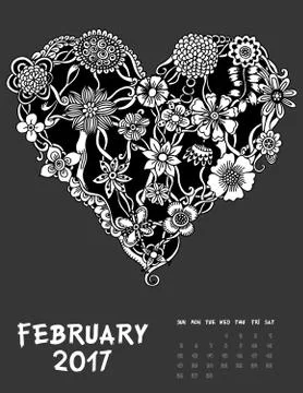 2017 calendar Stock Illustration