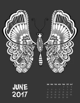 2017 calendar Illustration