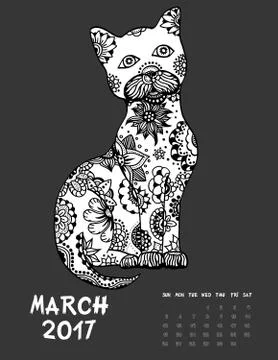 2017 calendar Stock Illustration