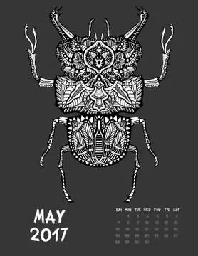 2017 calendar Stock Illustration