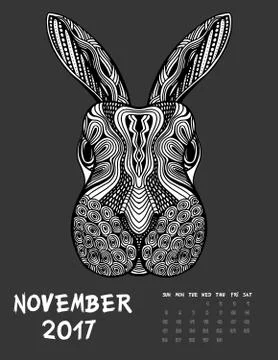 2017 calendar Stock Illustration