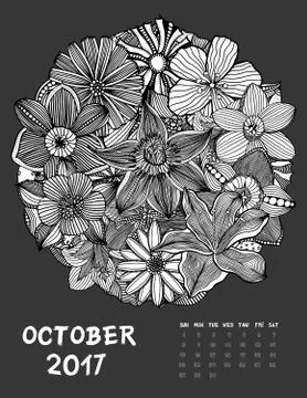 2017 calendar Stock Illustration