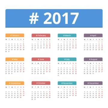 2017 Calendar Stock-Illustration