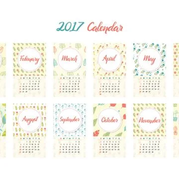2017 Calendar Stock Illustration
