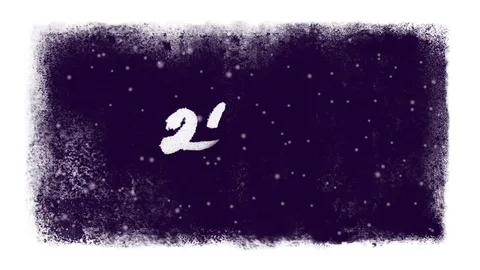 2017 Calligraphic Lettering with Snow inside a Frozen Frame Video stock 71113689