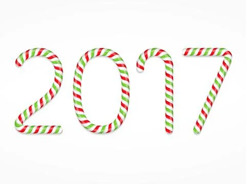 2017 Candy Canes Stock Illustration