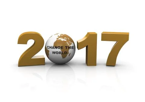 2017 - Change the world Stock Illustration