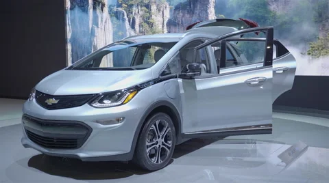 2017 Chevrolet Bolt EV. Toronto International Auto Show. Stock Footage 60840040