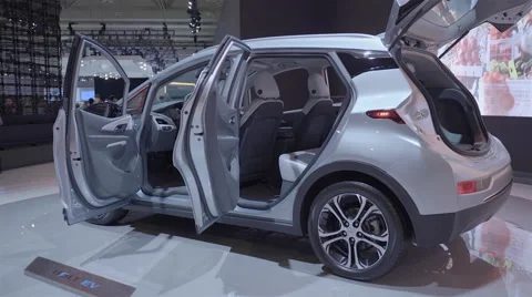 2017 Chevrolet Bolt EV. Toronto International Auto Show. Video stock 60840752