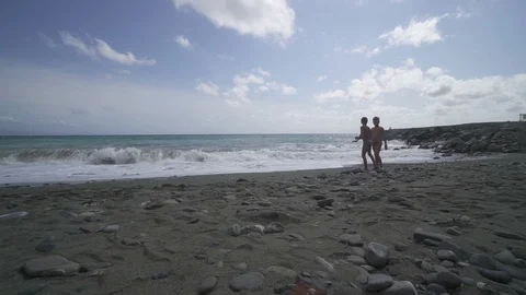 2017 Children on beach Stock Footage 104633285