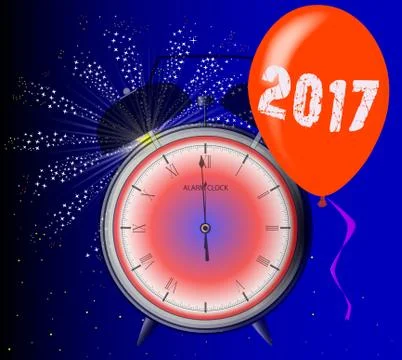 2017 Clock Stock Illustration